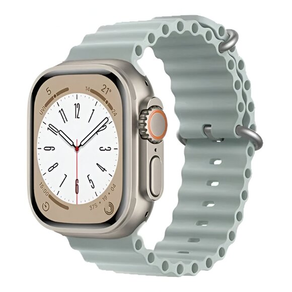 NEW[BAND] Waterproof Sport Silicone Ocean Strap for Apple Watch - Green - Picture 1 of 4